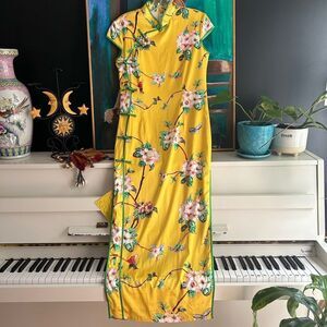 Asian Cheongsam Maxi Dress